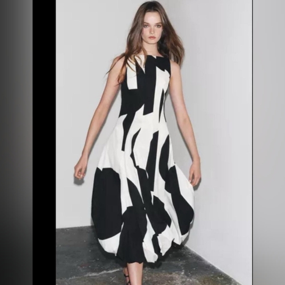 ZW Collection Polka Dot Balloon Dress - Picture 1 of 9